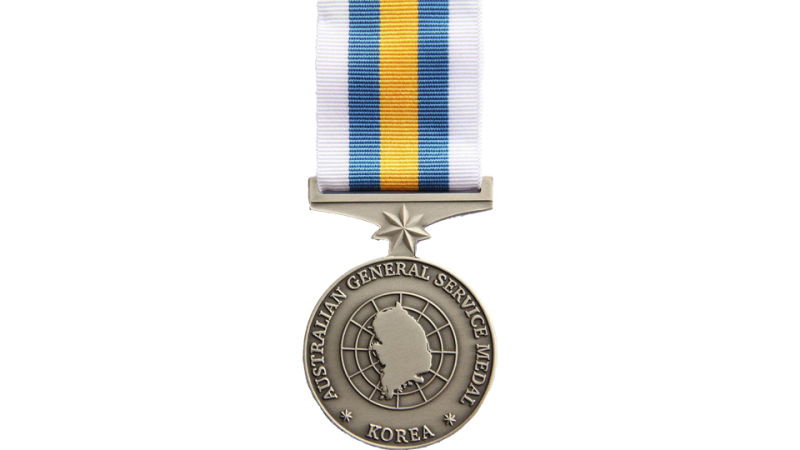 Australian General Service Medal for Korea front