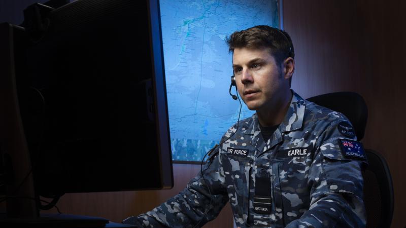 Flight Lieutenant Michael Earle is serving as part of the Air Task Group for Operation Accordion in the Middle East region. Photo: Corporal Tristan Kennedy