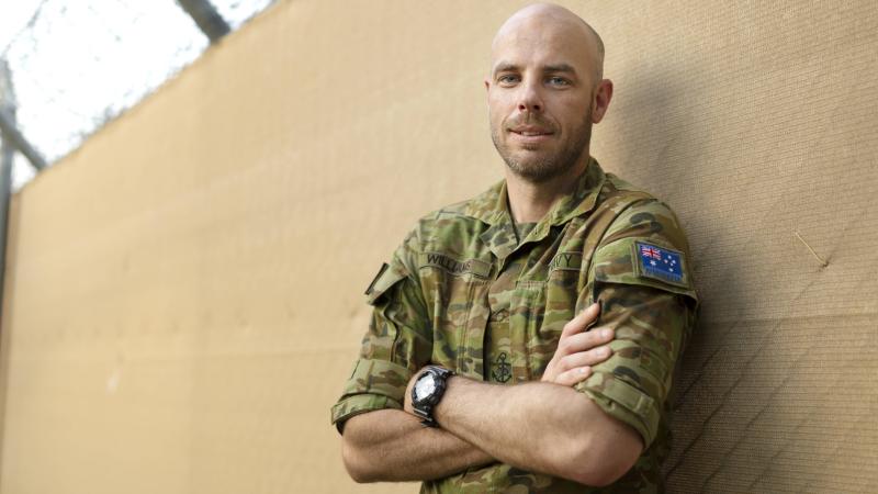 Leading Seaman Daniel Williams, at the ADF's main operating base in the Middle East. Photo: Corporal Tristan Kennedy