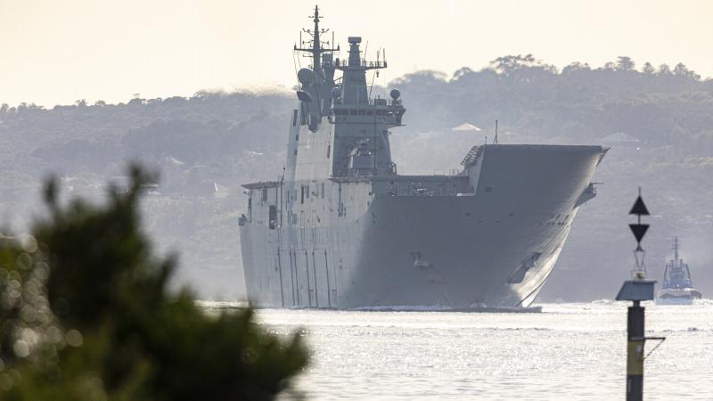 HMAS Canberra returns to Fleet Base East, Sydney, after a three-month Regional Presence Deployment through South-East Asia. Photo: Aircraftman Stewart Gould