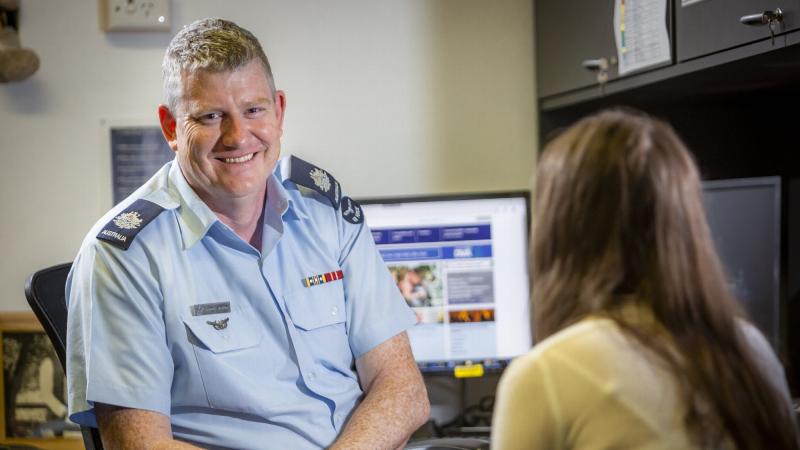 Warrant Officer George Sutton is the member support coordinator at RAAF Base Williamtown.  Photo: Corporal Craig Barrett