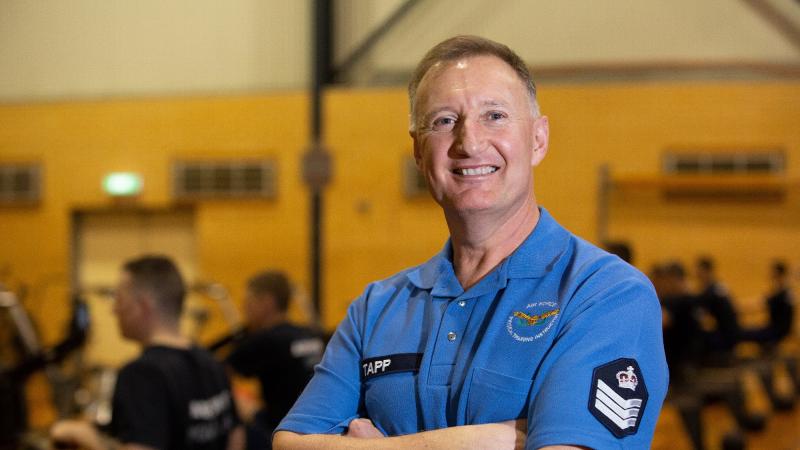 Air Force physical training instructor Flight Sergeant Darrin Tapp. Photo: Corporal Kylie Gibson