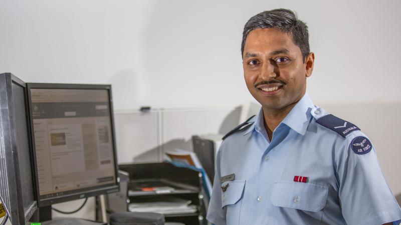 Leading Aircraftman Amit Jindal is living his dream of an air force career. Photo: Sergeant Rodney Welch