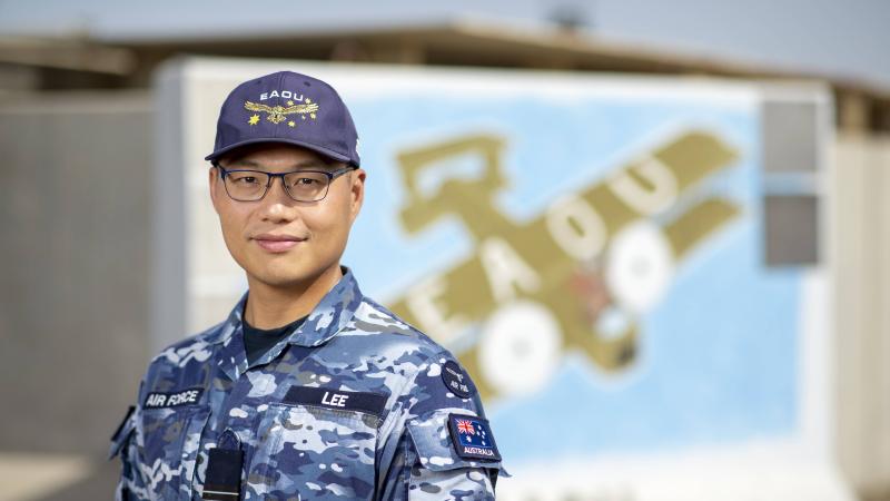 Squadron Leader Kevin Lee is deployed as the detachment commander of Camp McNamara in the Middle East region. Photo: Corporal Tristan Kennedy 