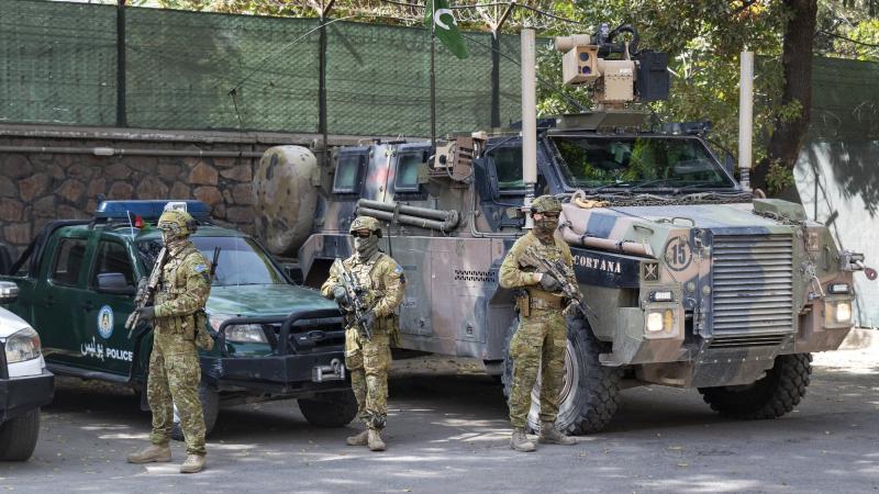 Australian Army Force Protection Element soldiers during a force protection task in Kabul, Afghanistan on Operation Highroad.