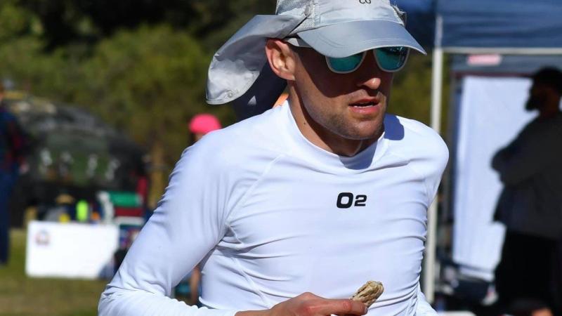 Private Philip Gore in action during the Lighthorse Ultra 24-hour Marathon. 