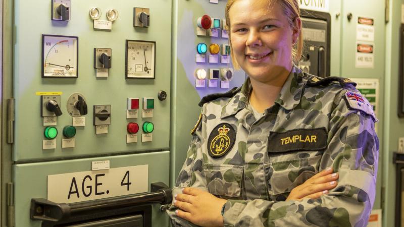 Midshipman Abiathar Templar is getting a taste of life in the Navy through the ADF Gap Year Program. Photo: Leading Seaman Ronnie Baltoft