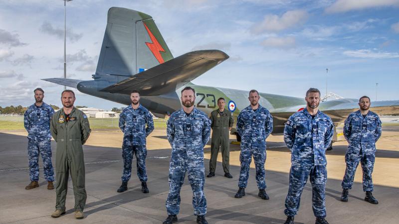 Personnel from No. 2 Squadron at RAAF Base Williamtown, NSW, participate in a charity event to raise funds for Soldier On. Photo: Corporal Brett Sherriff 