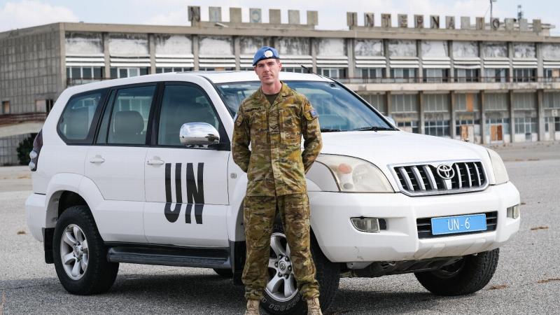 Lance Corporal Scott Simmonds is on a six-month deployment to the United Nations Force in Cyprus. Photo: Lieutenant Danai Osmond