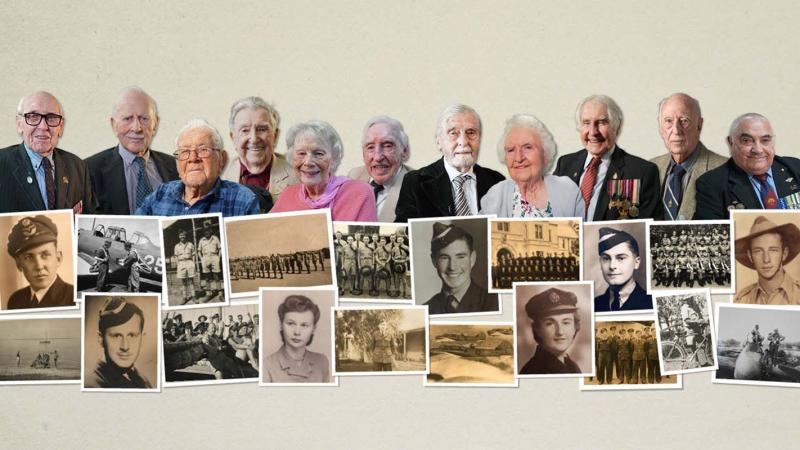 Pictured are the veterans who share their stories in the My Life at War podcast.