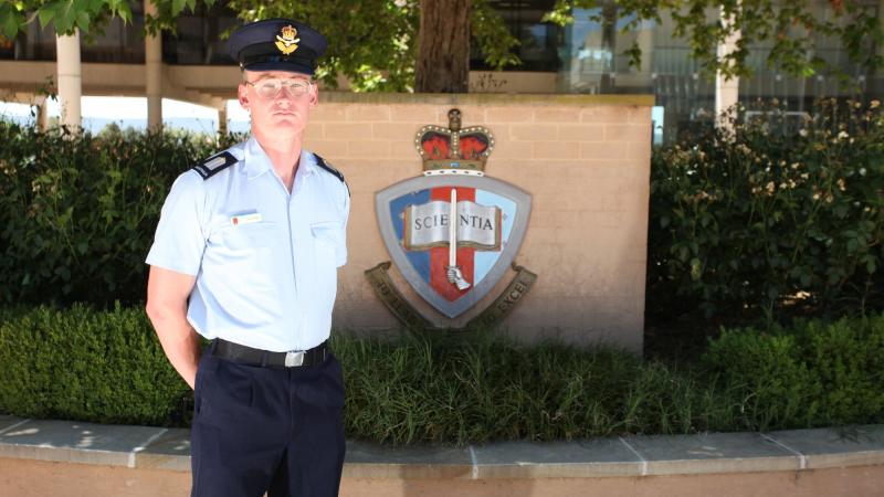 Pilot Officer James Madden at the Australian Defence Force Academy.