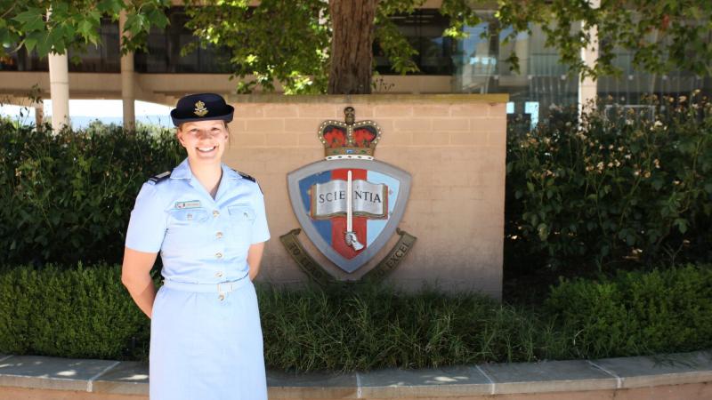 Pilot Officer Frances Di Carlo at the Australian Defence Force Academy.