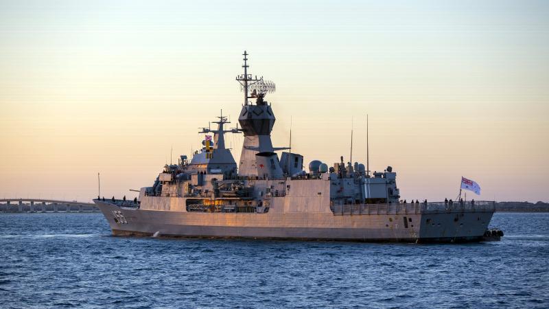 HMAS Ballarat returns to Fleet Base West, Western Australia, after a successful Indian Ocean deployment. Photo: Petty Officer Yuri Ramsey 