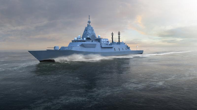 An artist's impression of the Hunter-class frigate. 