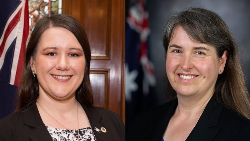 Crystal Forrester, left, and Cayt Rowe have been chosen to participate in Superstars of STEM.