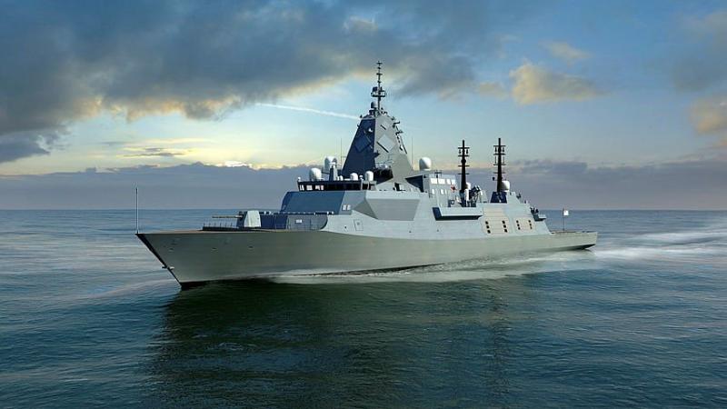 An artist's impression of the Hunter-class frigate.