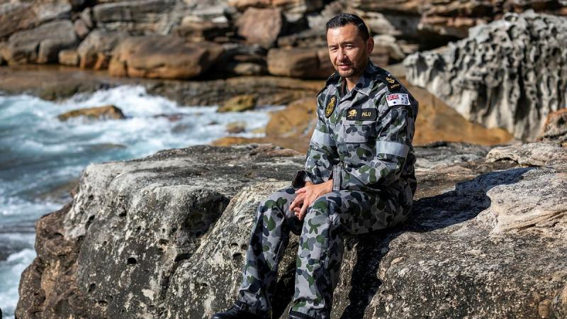 Leading Seaman Clearance Diver Steven Palu was awarded the Conspicuous Service Medal in the 2021 Australia Day honours. Photo: Leading Seaman Christopher Szumlanski