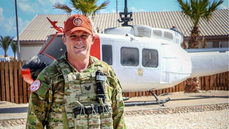 Sergeant Tim O’Brien at the Multinational Observer Force's South Camp near Egypt’s Sharm el Sheikh on the southern tip of the Sinai Peninsula.