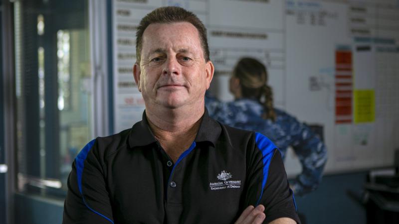 Air operations coordinator Murray Sullivan at RAAF Pearce in Bull Creek, Western Australia. Photo: Leading Seaman Ernesto Sanchez