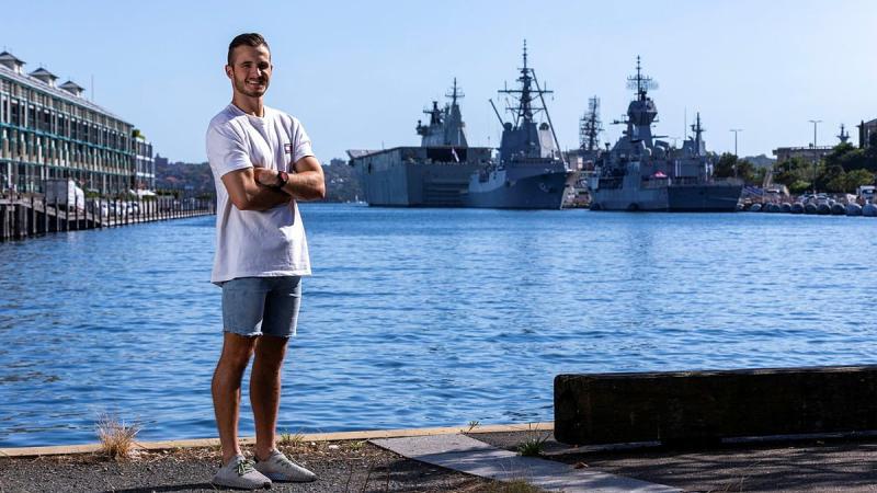 Able Seaman Cooper Blackwood is back on his feet after suffering a paralysing injury. Photo: Leading Seaman Nadav Harel