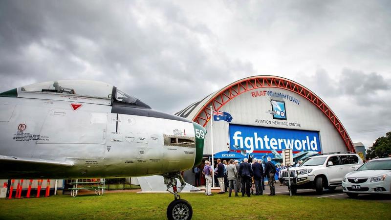 Guests arrive at the RAAF Heritage Centre to celebrate the 80th anniversary of RAAF Base Williamtown. Photo: Corporal Craig Barrett