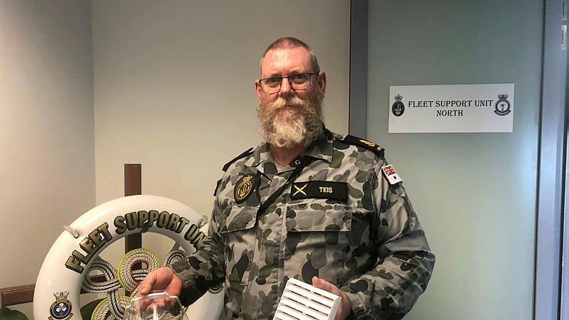 Petty Officer Matthew Teis has been awarded the 2021 Chief of Navy Excellence in Innovation Award for his 3D printed face shields. 