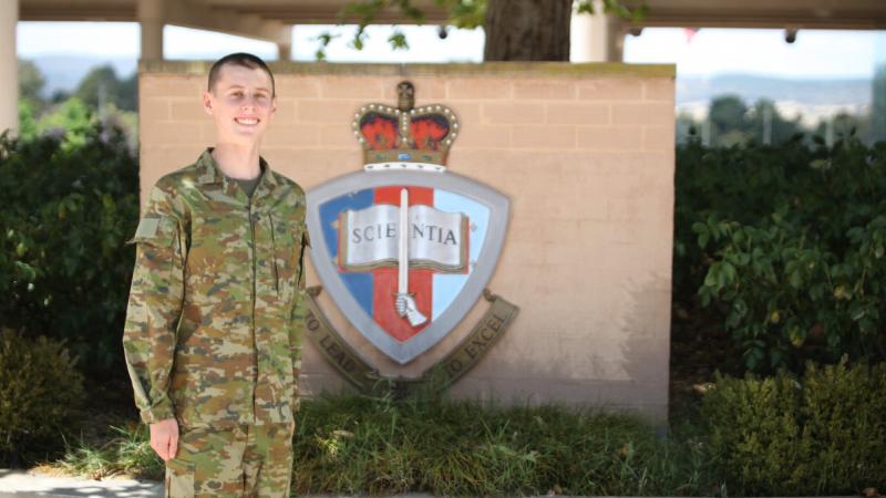 Officer Cadet Joseph Merchant has recently been appointed to the Army and is attending the Australian Defence Force Academy.