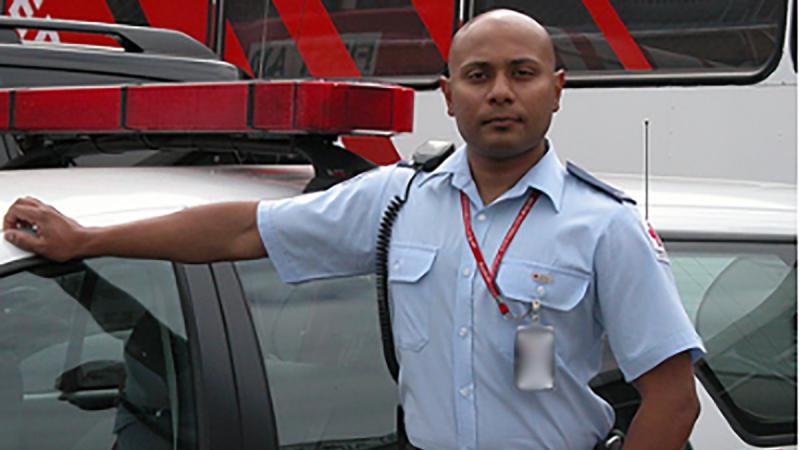 Army reservist Corporal Mohammed Alam volunteers with the Australian Red Cross.