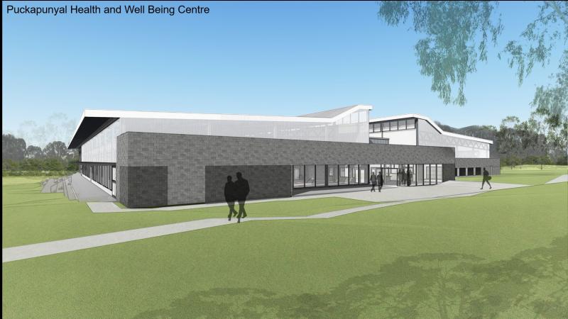 An artist’s rendering of the new Puckapunyal Health and Wellbeing Centre. 