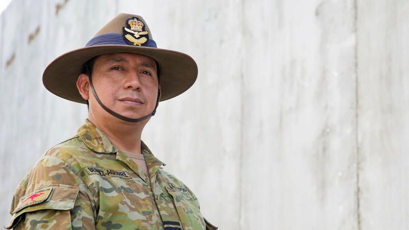 Wing Commander Ivan Benitez-Aguirre at Headquarters Resolute Support in Kabul, Afghanistan in 2018. Photo: Ser-geant Mark Doran 