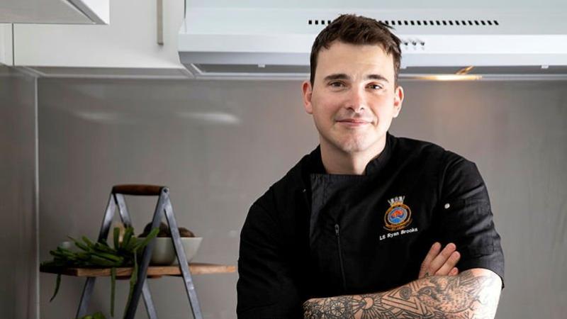 Leading Seaman Ryan Brooks in the Chief of Navy’s galley at Russell Offices, Canberra. Photo: Petty Officer Lee-Anne Cooper