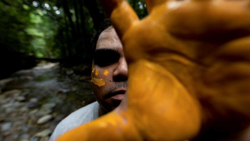 Navy Indigenous Development Program recruit Clayton Anderson during a cultural retreat at Northern Outlook, Cairns, held as part of the program. Photo; Leading Seaman Shane Cameron