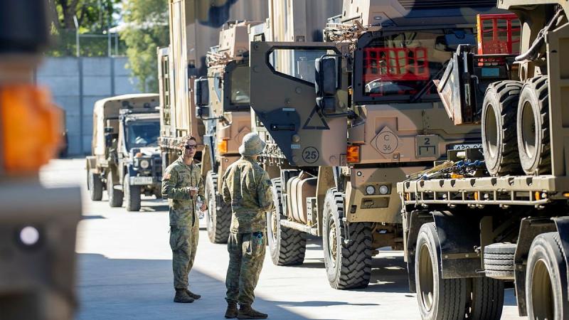 Australian Army soldiers prepare to deploy to Operation NSW Flood Assist 2021. Photo: Corporal Nicole Dorrett
