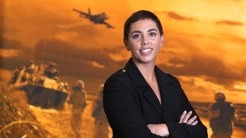 Claire Withrington at her Royal Military College - Duntroon appointment ceremony in Brisbane. 