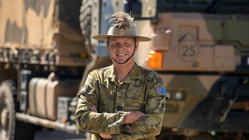 Warrant Officer Class One Allan Ryan from the 2/14 Light Horse Regiment at Gallipoli Barracks, Brisbane. Photo: Corporal Nicole Dorrett 