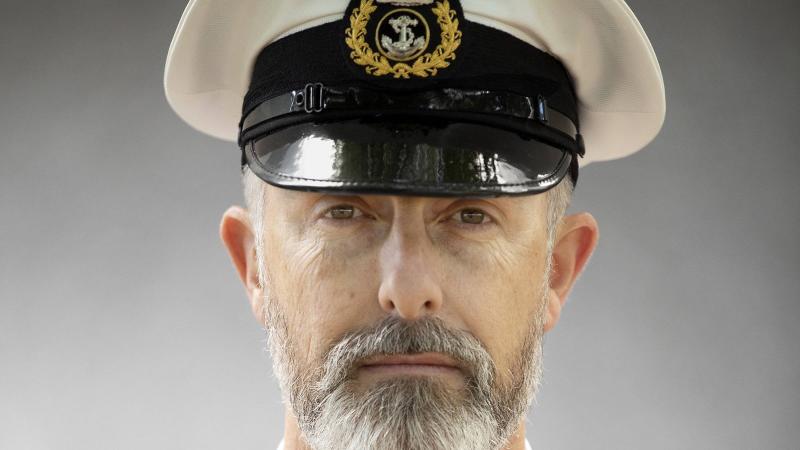 Warrant Officer Andrew O'Shea shows off his beard at Russell Offices, Canberra. Photo: Petty Officer Lee-Anne Cooper