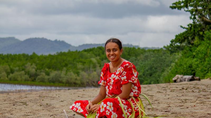 Navy Indigenous Development Program Recruit Isabella Thaiday in traditional dress during the program in Cairns, Queensland. Photo: Leading Seaman Breanna Jacobs-Rochford