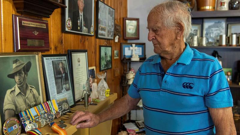 Reginald ‘Rocky’ Anock at his home in Ridgehaven, South Australia. Mr Anock is a veteran of the Battle of Kapyong. Photo: Captain Carla Armenti