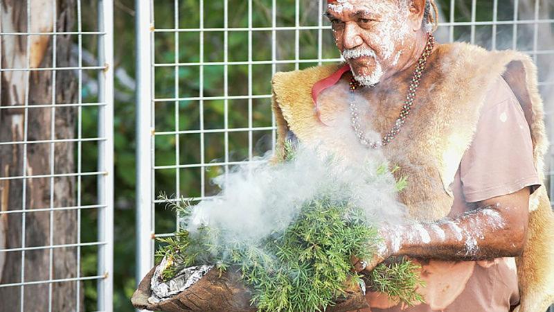A traditional smoking ceremony has cleansed the site of the $31 million Land 400 Armoured Vehicle Simulation Centre at Lavarack Barracks, Townsville.