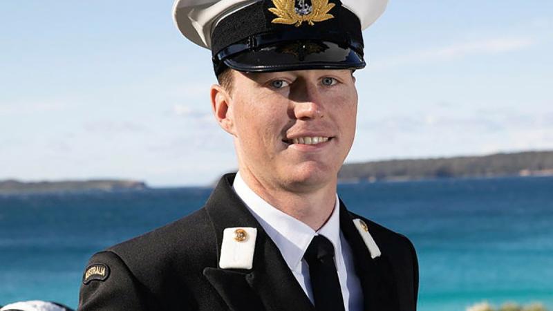 New Entry Officers Course 64 graduate and aspiring pilot Sub Lieutenant Ian Alder at HMAS Creswell, Jervis Bay, New South Wales. Photo: Petty Officer Justin Brown