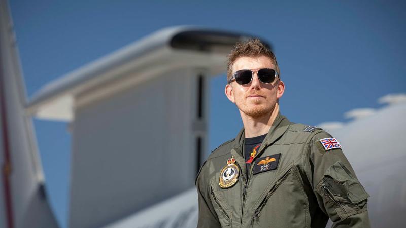 RAF Flight Lieutenant Chris Tomlinson, RAF exchange, E-7A Aircraft Captain with No. 2 Squadron during Exercise Arnhem Thunder. Photo: Leading Aircraftman Stewart Gould