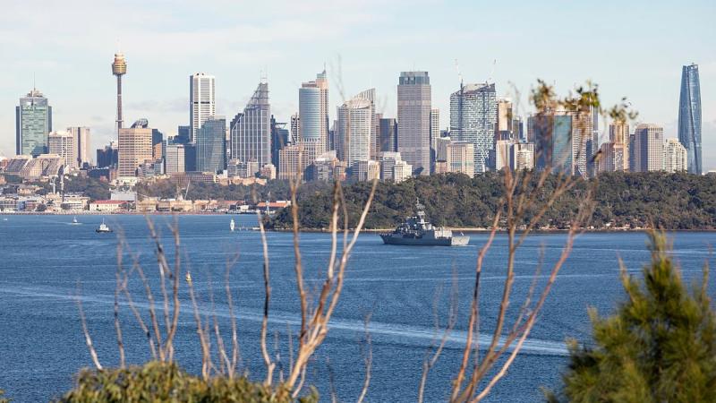 HMAS Parramatta sails through Sydney Harbour to her homeport at Fleet Base East after being on deployment. Photo: Able Seaman Benjamin Ricketts