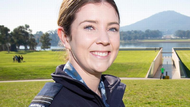 Flight Lieutenant Grace Casey-Maughan at Reconciliation Place, ACT. Photo: Corporal Shannon McCarthy 