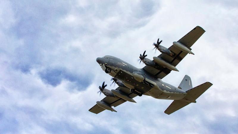 A United States Air Force 353rd Special Operations Group MC-130J Commando II passes over RAAF Base Richmond during Exercise Teak Action. Photo: Corporal David Said