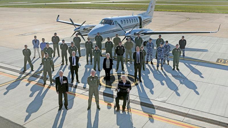 Former commanders and No. 32 Squadron members celebrated the 32nd birthday of the squadron's re-formation at RAAF Base East Sale. Photo: Petty Officer Rick Prideaux 