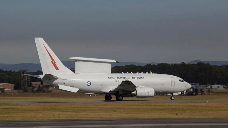 E-7A Wedgetail aircraft prepares to depart for flying operation at RAAF Base Williamtown, NSW, during Exercise Talisman Sabre. Photo: Sergeant David Gibbs
