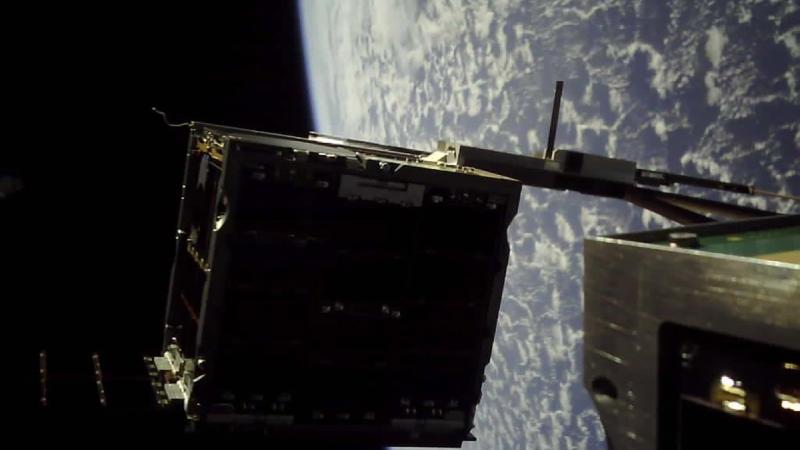 Australia's M2 cube satellite successfully completes a controlled separation in space.