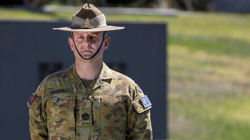 Master Gunner of the 1st Regiment, Royal Australian Artillery, Warrant Officer Class One Matthew Dawson. Photo: Private Hamid Farahani