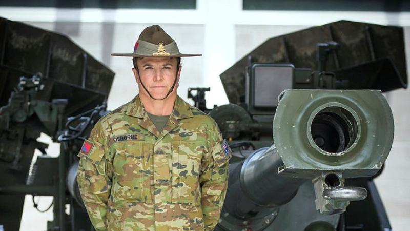 Former Wallaroo Gunner Tanya Osborne is serving with A Battery, 1st Regiment, Royal Australian Artillery. Photo: Private Hamid Farahani
