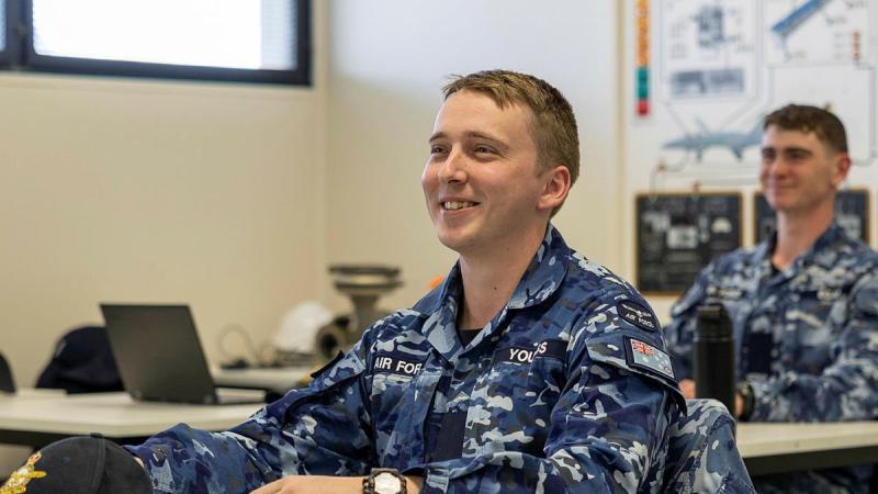 Aircraftman Haydon Youngs is studying aircraft systems and components at the RAAF School of Technical Training, Wagga. Photo: Corporal Kirbee Forrest